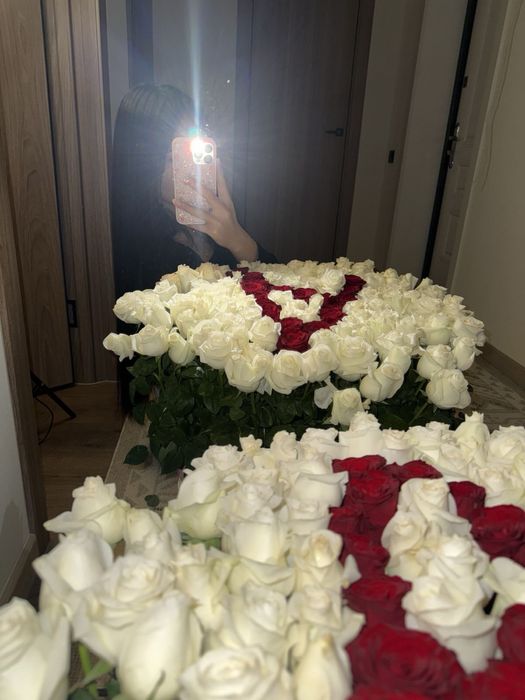 3 букета 101 ГОЛЛАНДСКОЙ розы