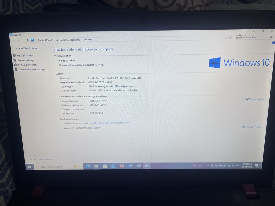 Ноутбук Acer aspire e5