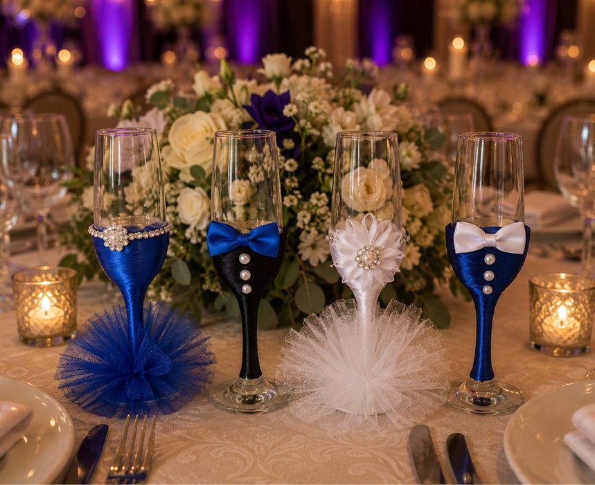 Pahare elegante nunta /botez  diverse modele