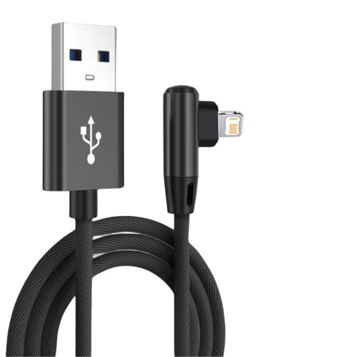 Cabluri cu cot Iphone. Rabatabil/Simplu. Scurt: 0.3/0.5m. Rapide