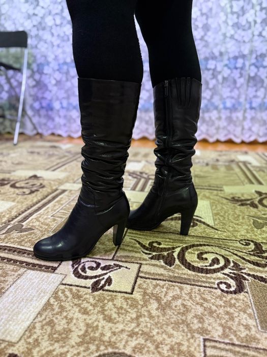 Кожанные сапоги  натуралка