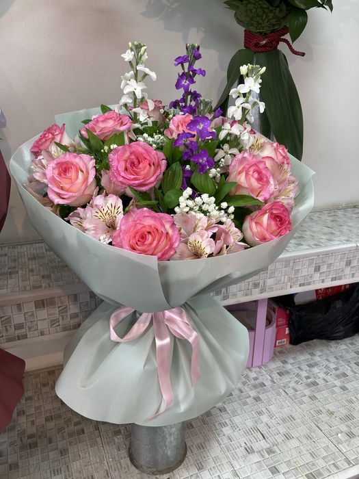 bables pion roza atirgul buket gullar