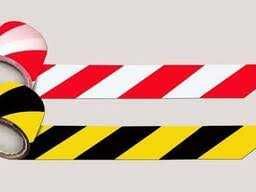 Лента оградительная "Эконом" 200 п. м. , 75 мм (Бело-красный)