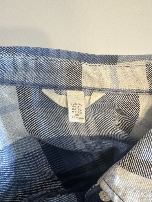 Рубашка в клетку плюс сайз H&M