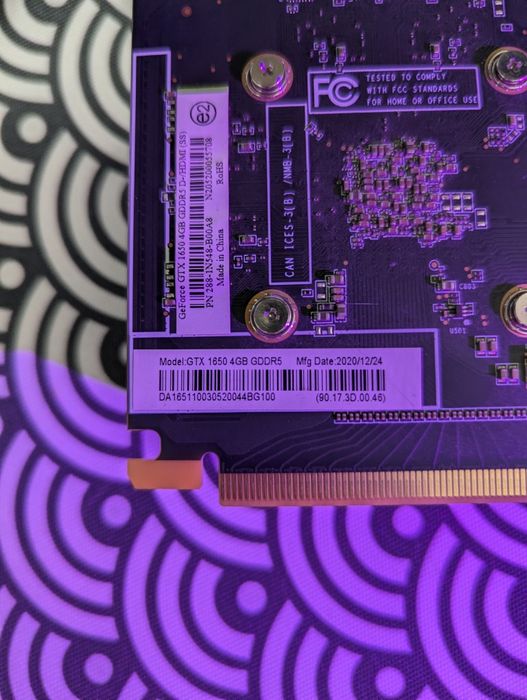 видеокарта 1650 4gb