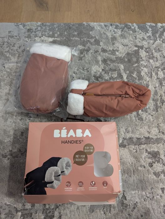 Vând Mănuși noi pentru cărucior Handies Beaba Heather Grey gri extra c