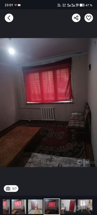ТТЗ2 БОЗОР томонда 1хонали оила, болла ёки кизларга квартира