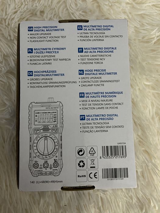 Tester electric multimetru digital măsoară tensiunea AC și DC