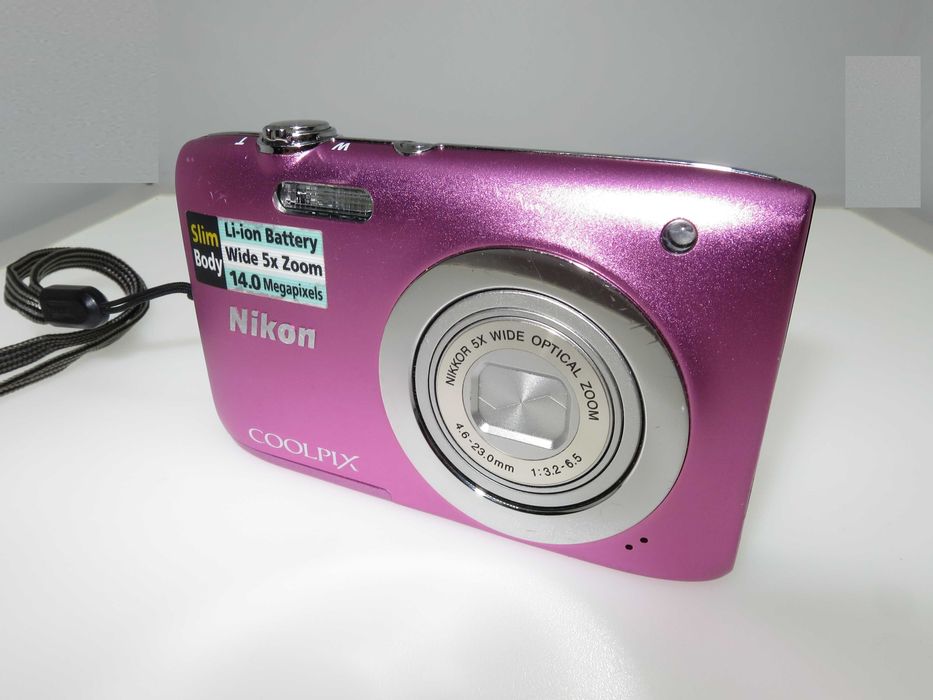 Nikon Coolpix S2600 розов ултра компактен фотоапарат, 14MP комплект
