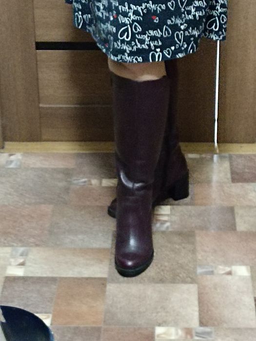 Сапоги зимние кожаные