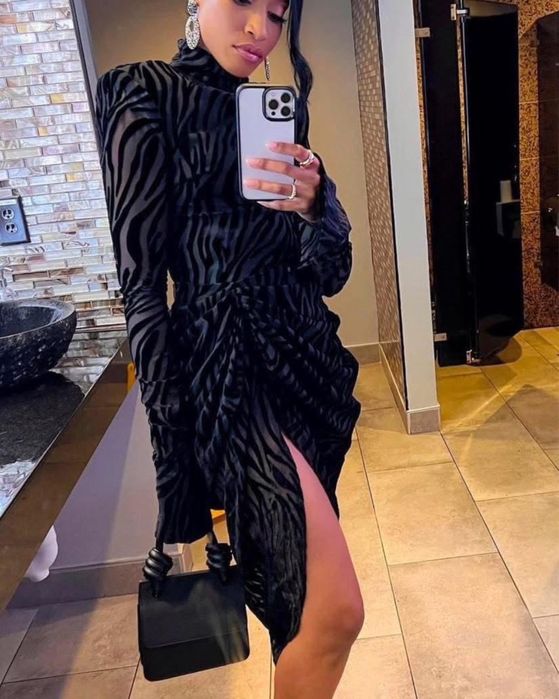 Rochie midi zebra  Pretty Little Thing / Asos