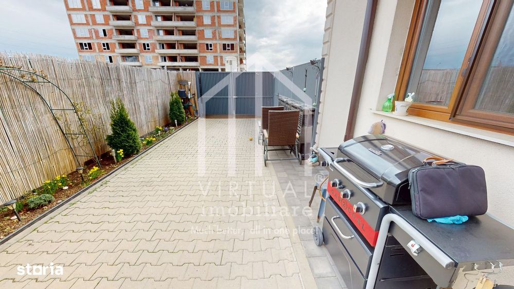 Apartament cu 3 camere, 51mp utili, curte 85mp, loc de parcare