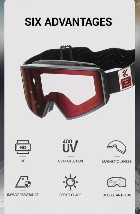 Ски и сноуборд очила  с фотохроматична плака