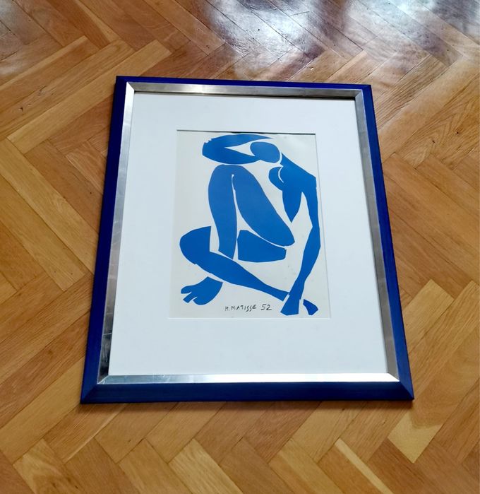Картина рамка паспарту  Nu Bleu IV Синьо голо тяло IV 2007г Анри Матис
