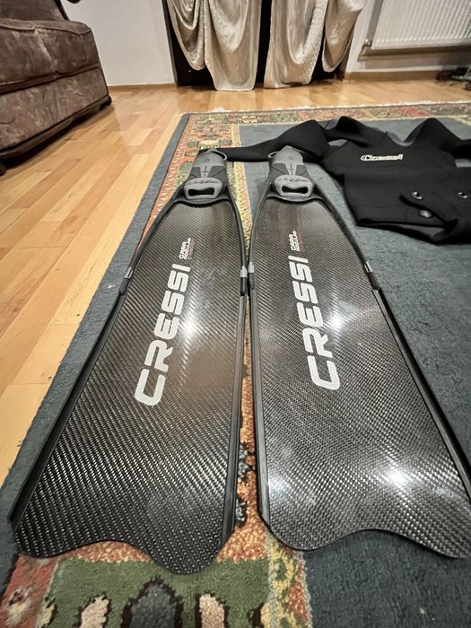 Costum neopren Cressi 5mm + Labe Carbon Gara Modular 85cm