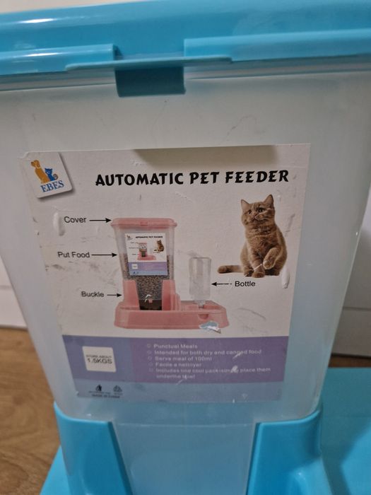Dispenser automat, distribuire mancare si apa Bol pt hrana pisica