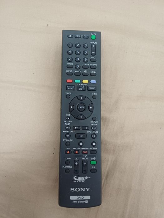 Telecomanda  Sony RMT-D248P pentru  DVD/HDD recorder. 
Compatibila cu