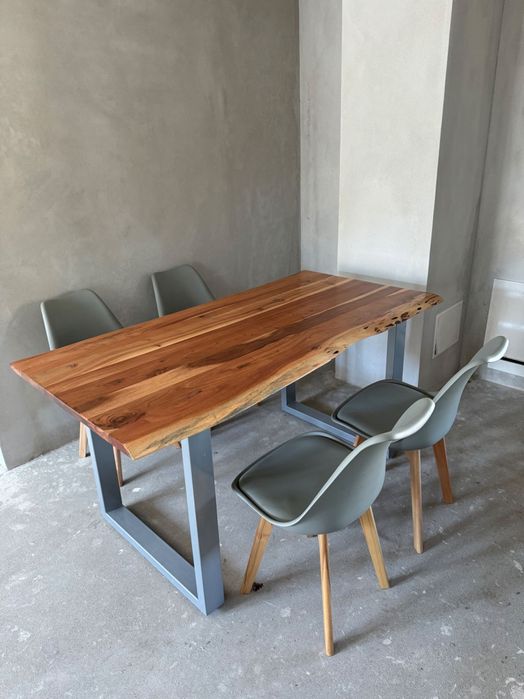 Masa din lemn masiv sufragerie/bucatarie cu 4 scaune ! 160/90/78cm