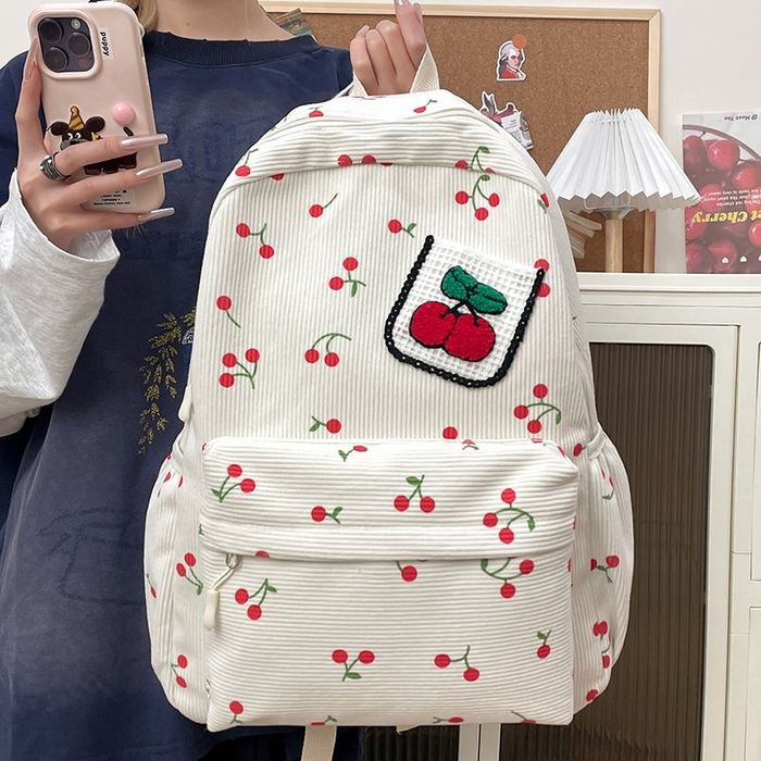 Женский вельветовый рюкзак большой вместительный удобный 
ориентир мет