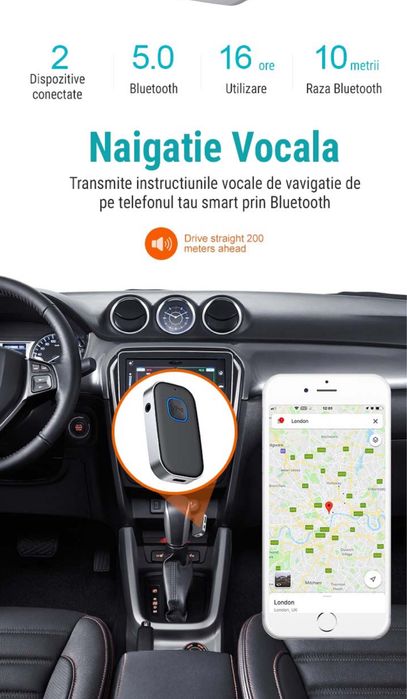 Receptor Bluetooth la AUX, HandsFree Bluetooth,