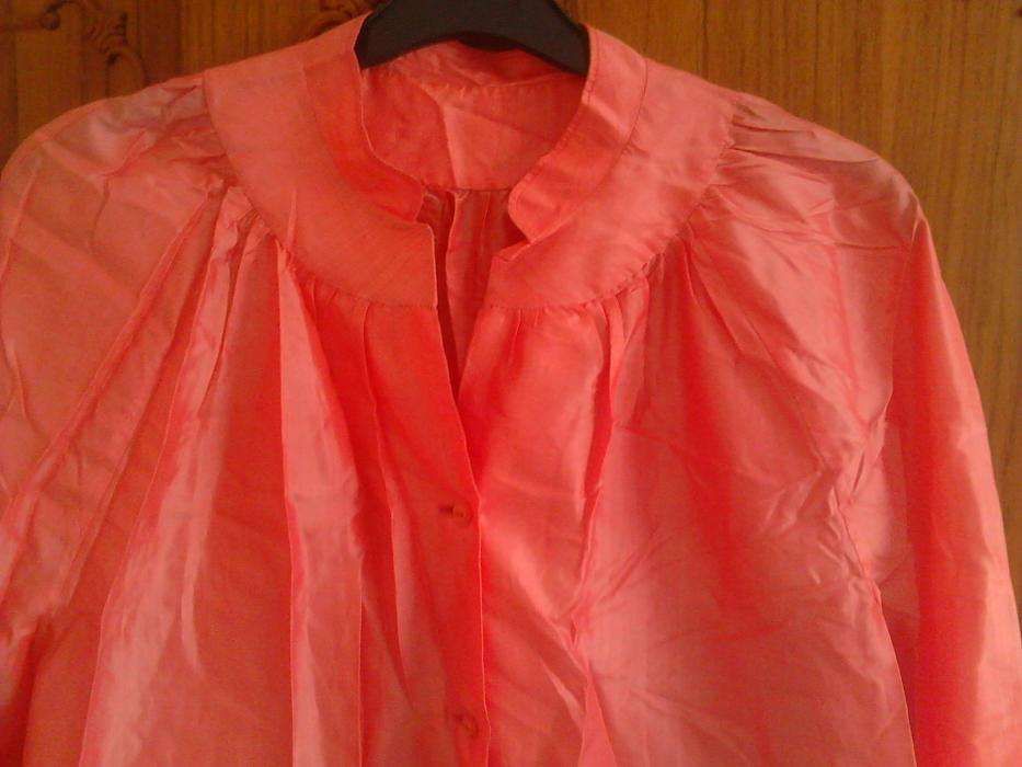 Bluza din matase tailandeza, marimea M, culoarea corai