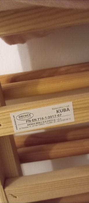 Patut Drewex Lulaya Natur+ saltea cocos și husa 12 cm