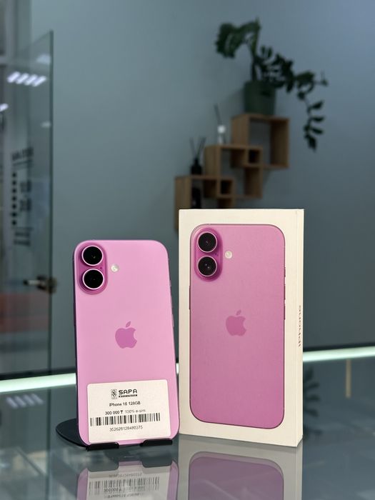 айфон 16 розовый 100%