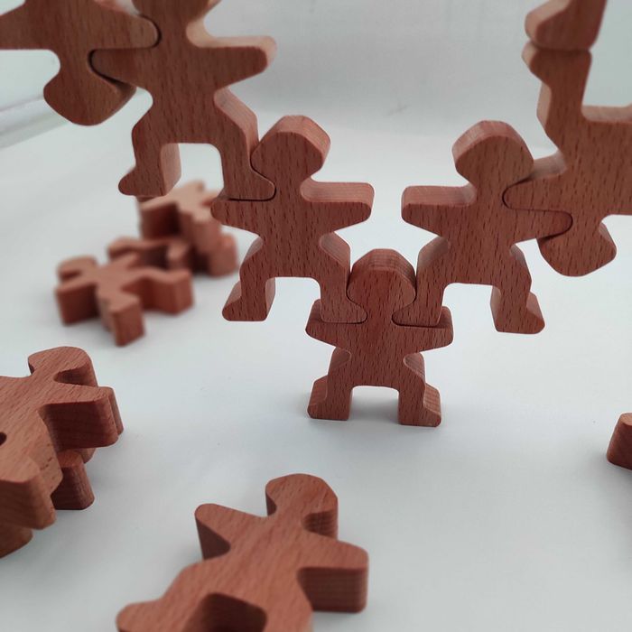 Монтесори баланс игра Акробати, дървена играчка