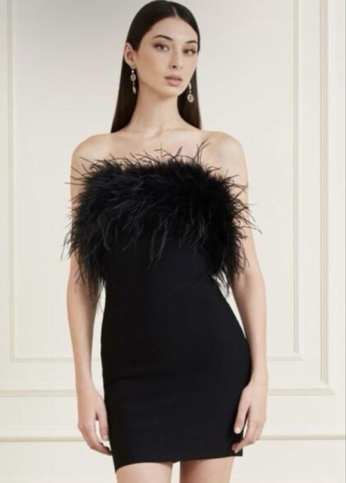 Платье с перьями Guess