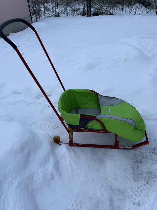 Санки Ника с колесами и теплым чехлом