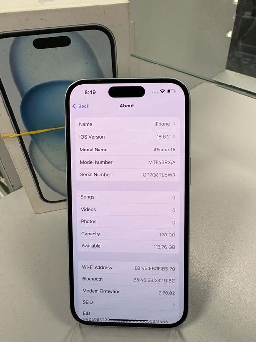 iPhone 15 128 100%