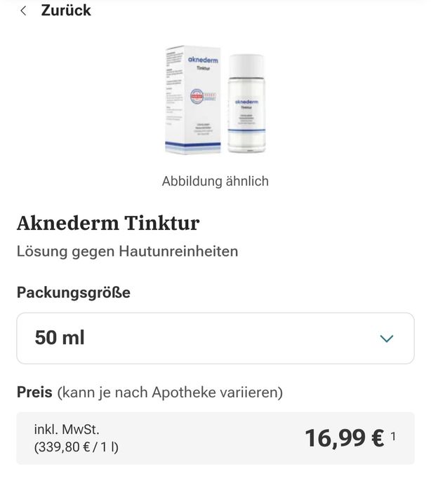 Tinctura anti acnee