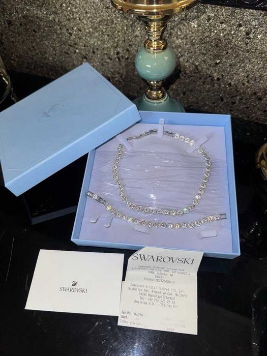 Set Swarovski Angelic Argintiu - Colier/Brățară