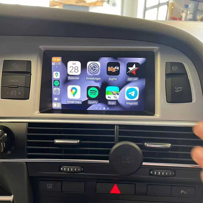 Modul CarPlay / Android Auto Wireless Compatibil cu Audi A6 C6 Facelift (2009–2011, MMI 3G) Audi Q7 (2012–2015)