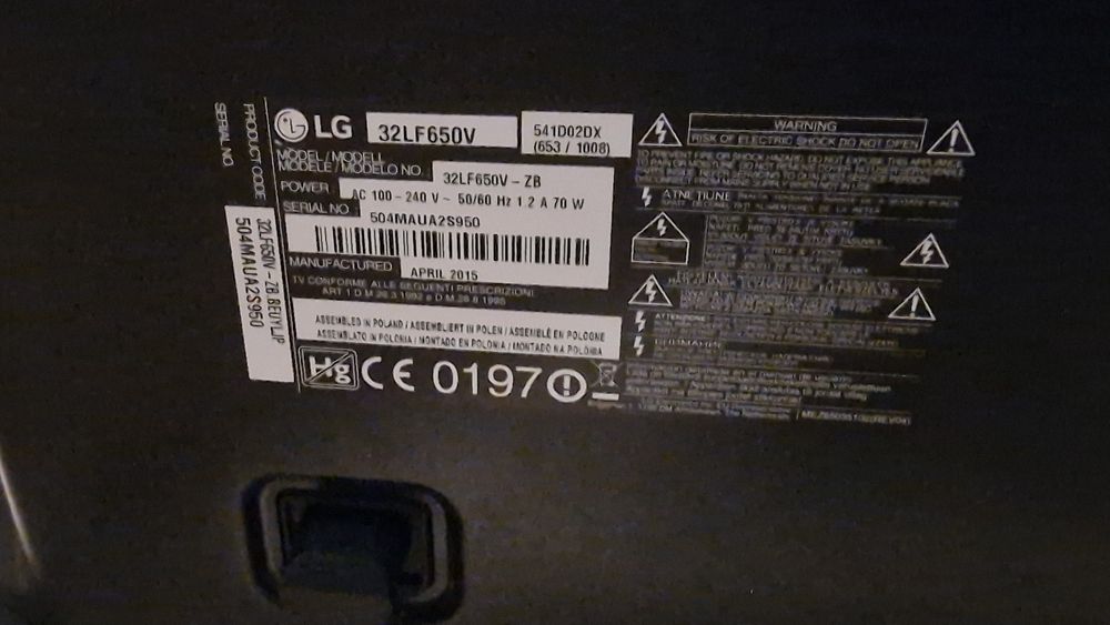 LG Smart tv,web os,diagonala 81cm