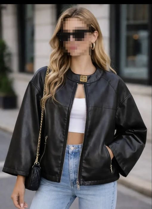 Кожанный пиджак женские