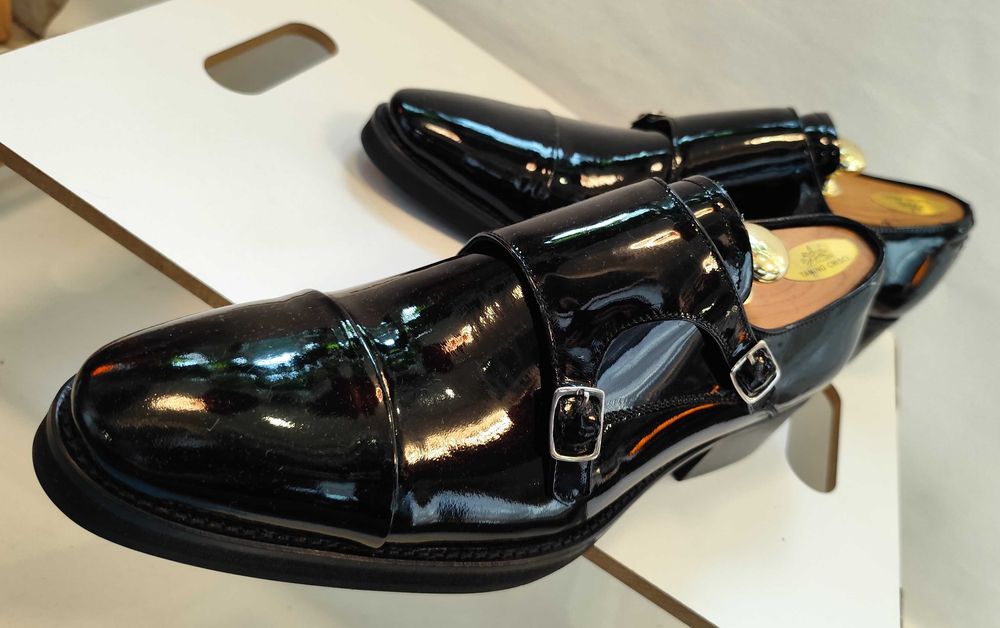 Pantofi double monk 42 de lux Sartoria Artigianale NOI piele naturala