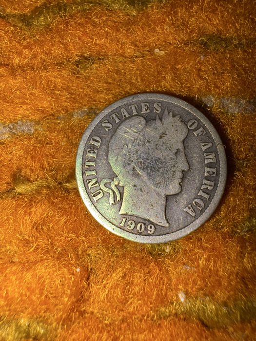 Monedă argint SUA – 1 Dime 1909 (Barber) – originală