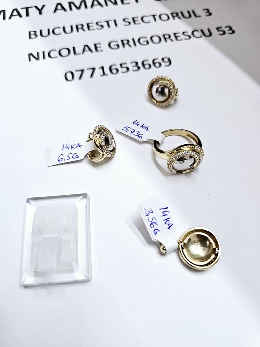 Vand set bijuterii din aur 14 k 15.79 g cod 405 406 407