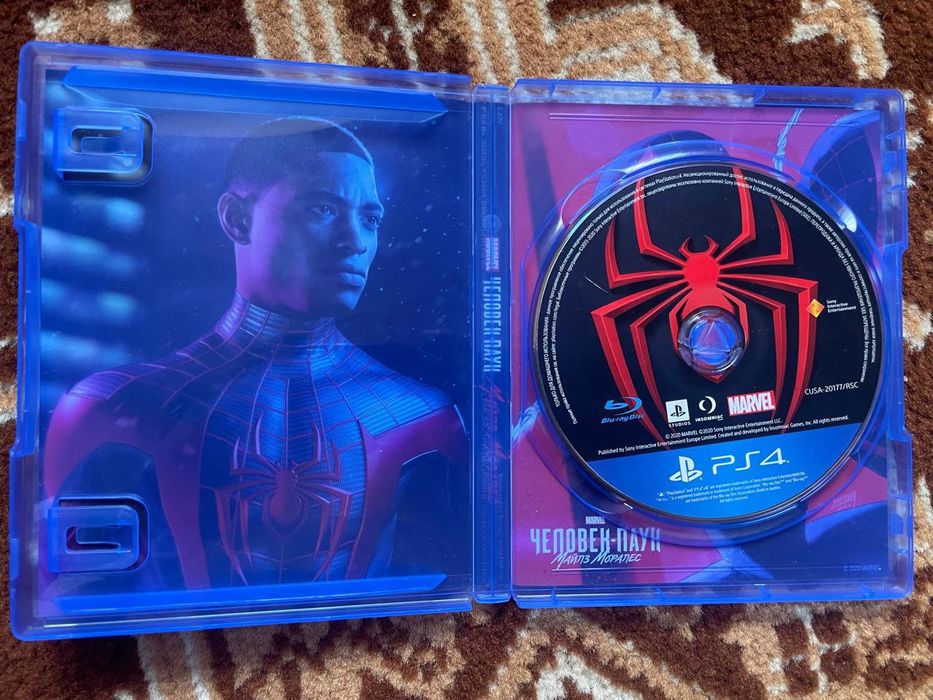 Диск «Marvel Человек-паук: Майлз Моралес» б/у для PS4 и PS5