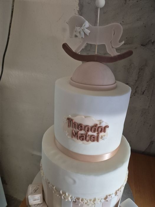Machetă decorativă tort botez/aniversare – personalizabilă