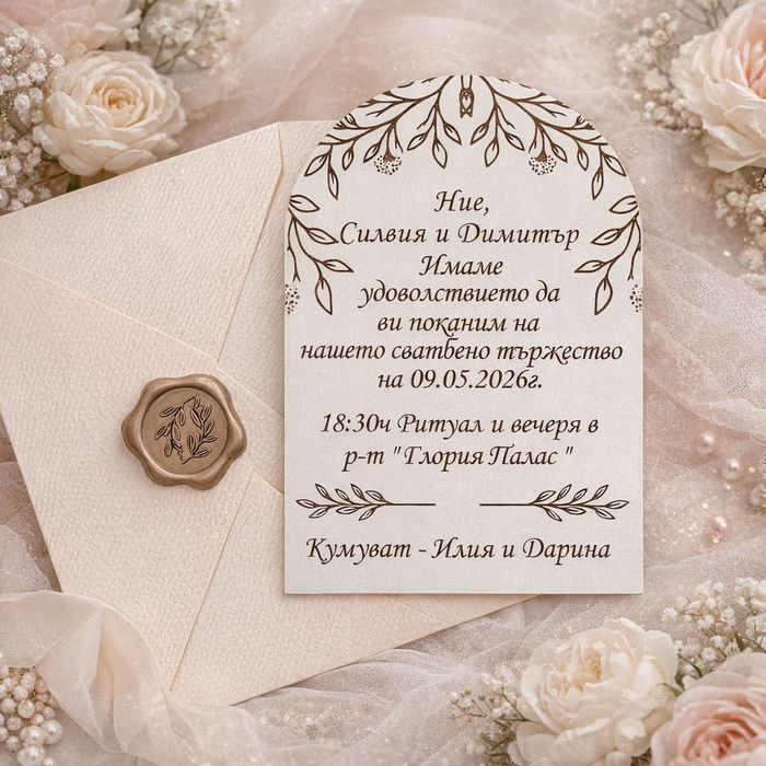 Покана за сватба, бал, кръщене, юбилей, годишнина или друг повод.