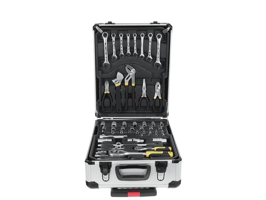 Cutie valiza din aluminiu pe roti echipata cu scule 187 piese