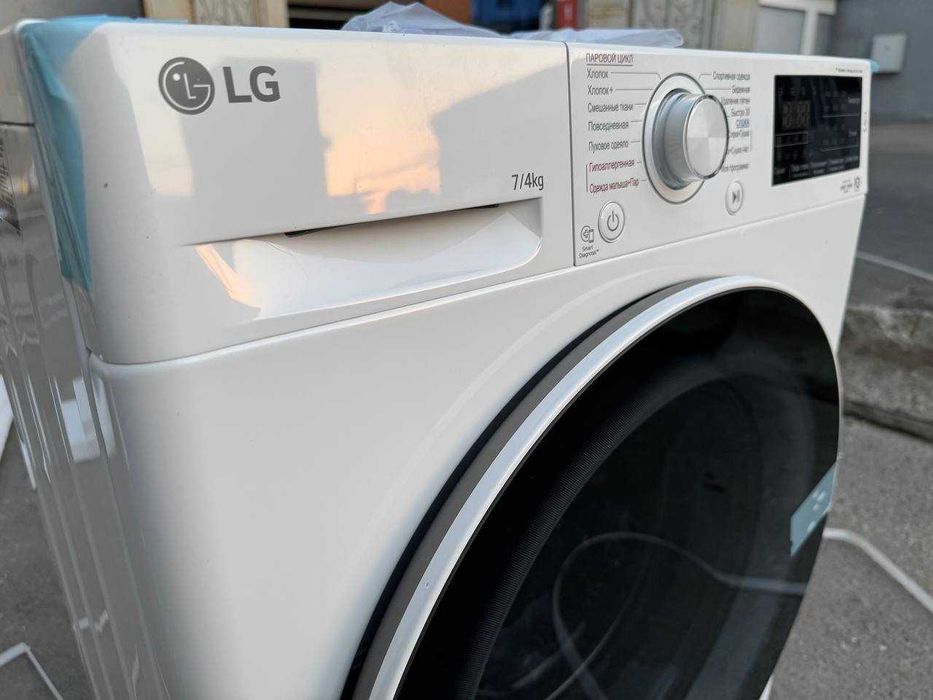Стирально-сушильная машина LG 7/4 кг F2J6HG7W DD Inverter Steam