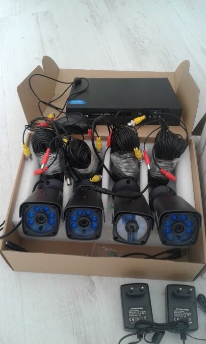 Готова система за видеонаблюдение - 4 камери, записващо устройство и к