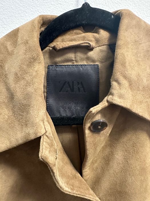 Къс Тренчкот,Велурено кожено яке Zara