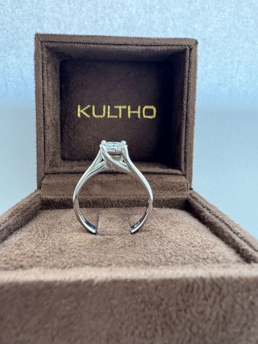 Inel de logodna aur alb 18k cu diamant 0.21CT, M51, KULTHO