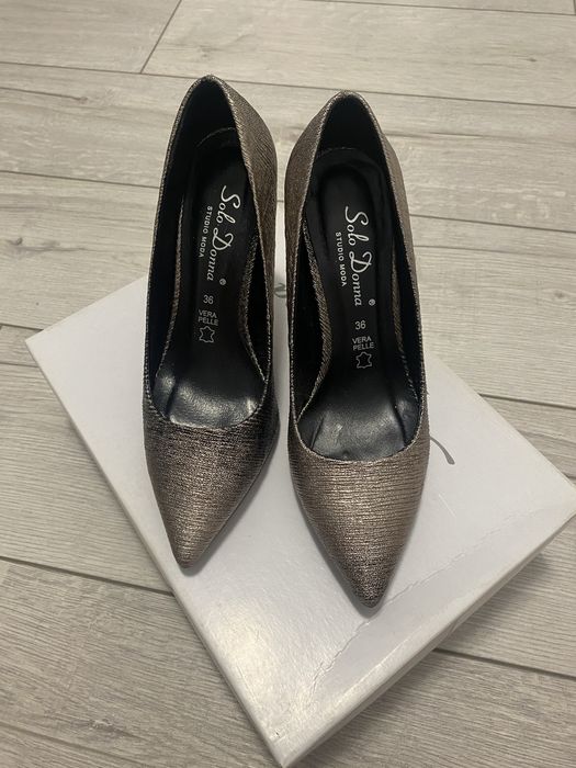 Pantofi cu toc piele Benvenuti