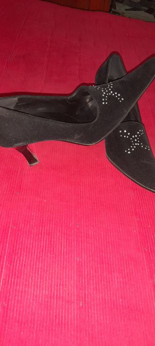 Туфли вечерние замшевые