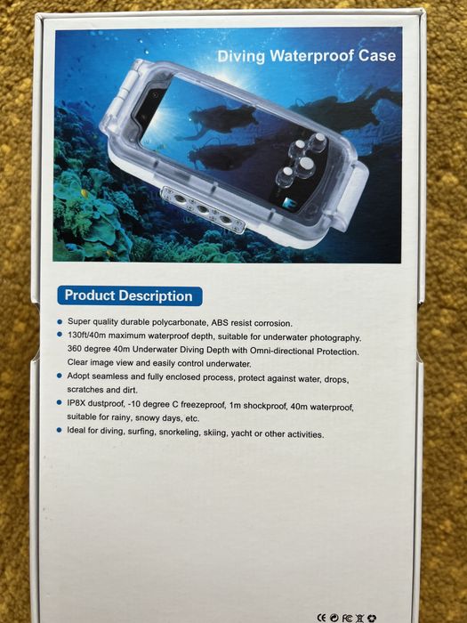 Husa Carcasa subacvatica waterproof 40m compatibila iPhone